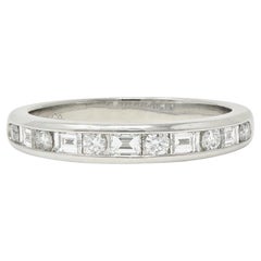 Tiffany & Co. 2000er Jahre 0,66 Karat Diamant Platin-Hochzeitsring mit Kanal