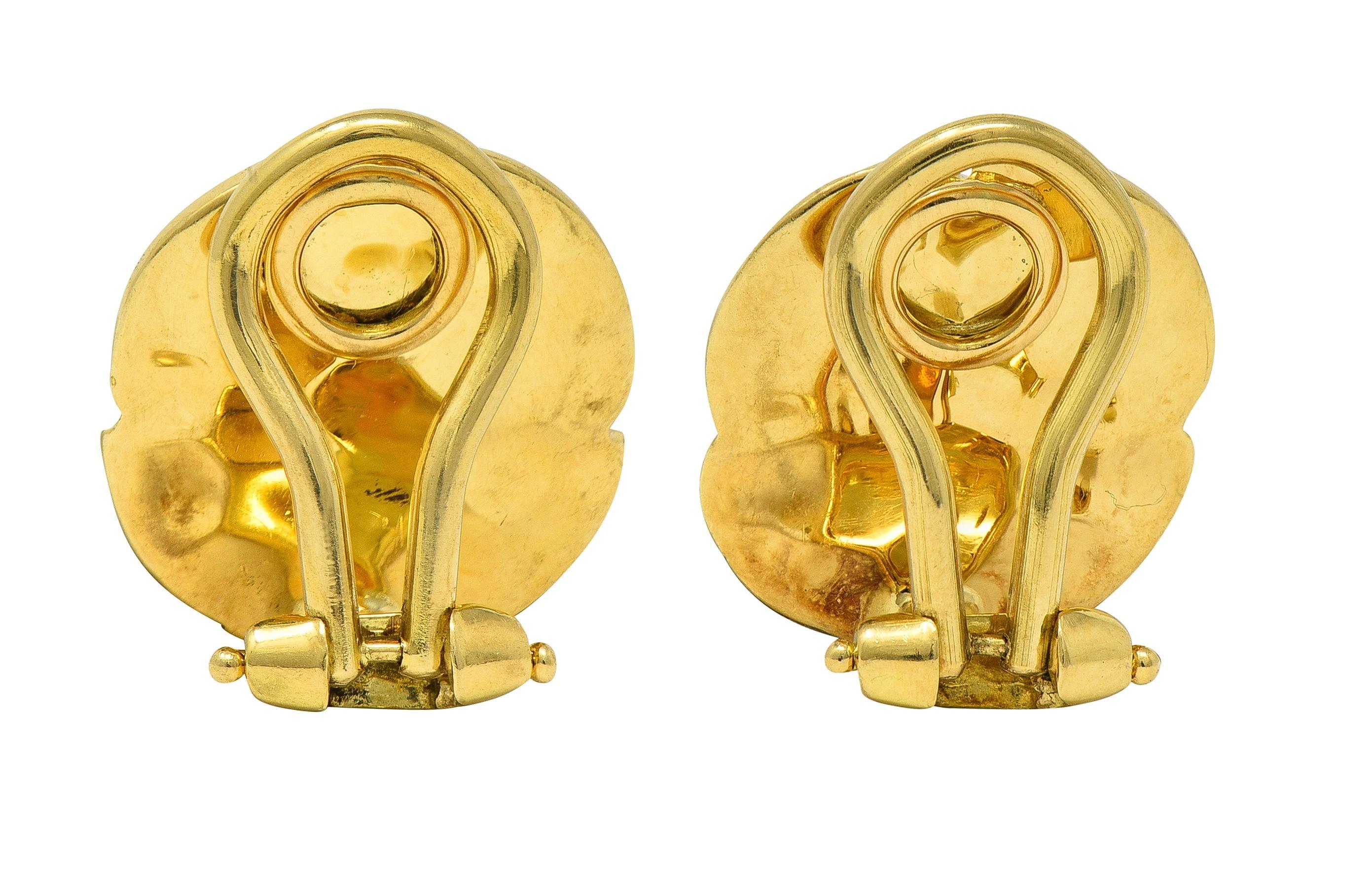 Donna Orecchini Tiffany & Co. 2000 in oro giallo 18 carati a forma di libellula, con clip all'orecchio in vendita