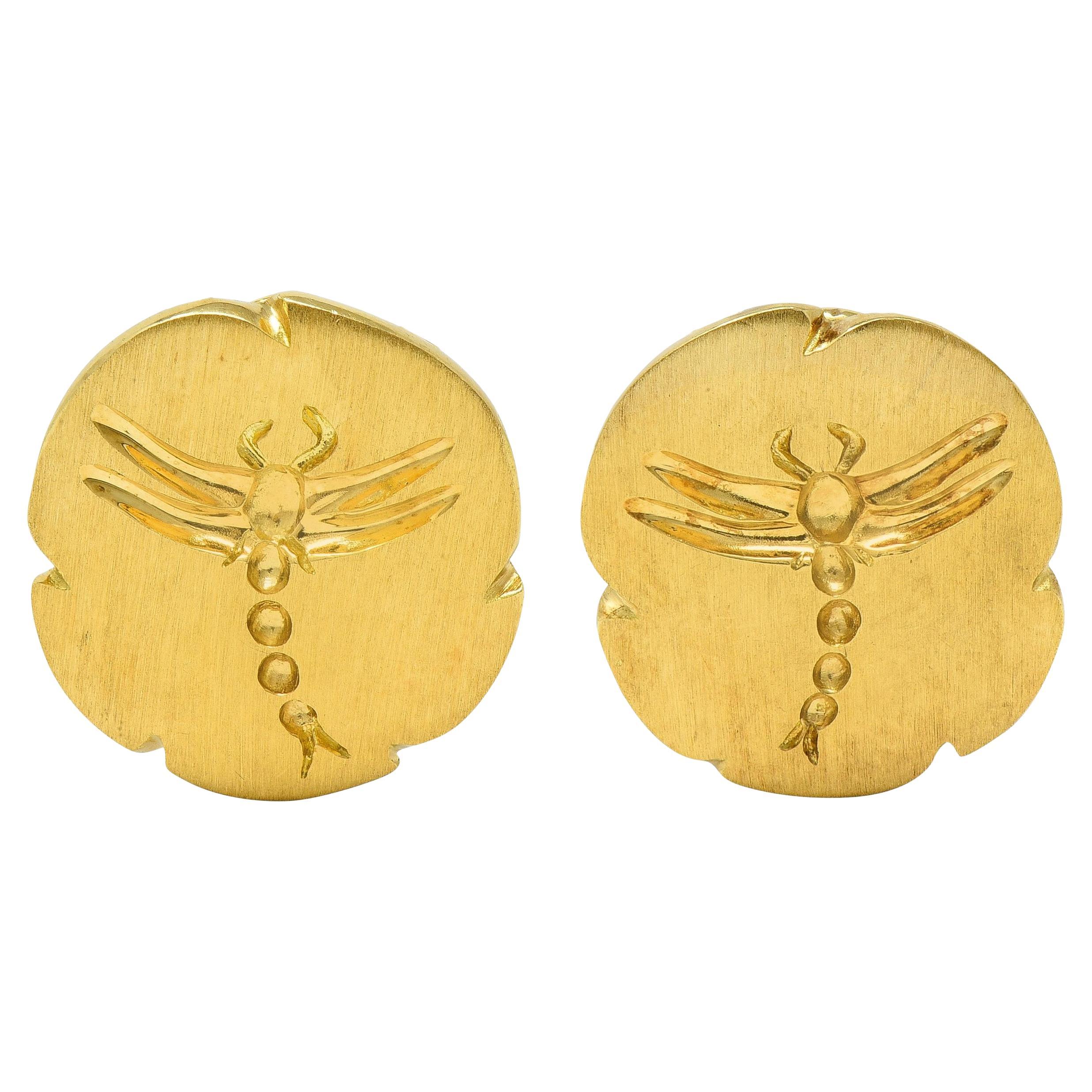 Orecchini Tiffany
Co. 2000 in oro giallo 18 carati a forma di libellula, con clip all
orecchio