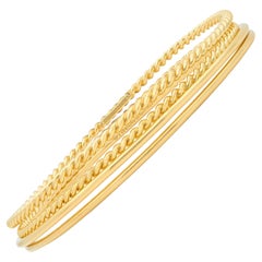 Tiffany & Co. 2000's 18 Karat Yellow Gold Set Of Bangle Bracelets