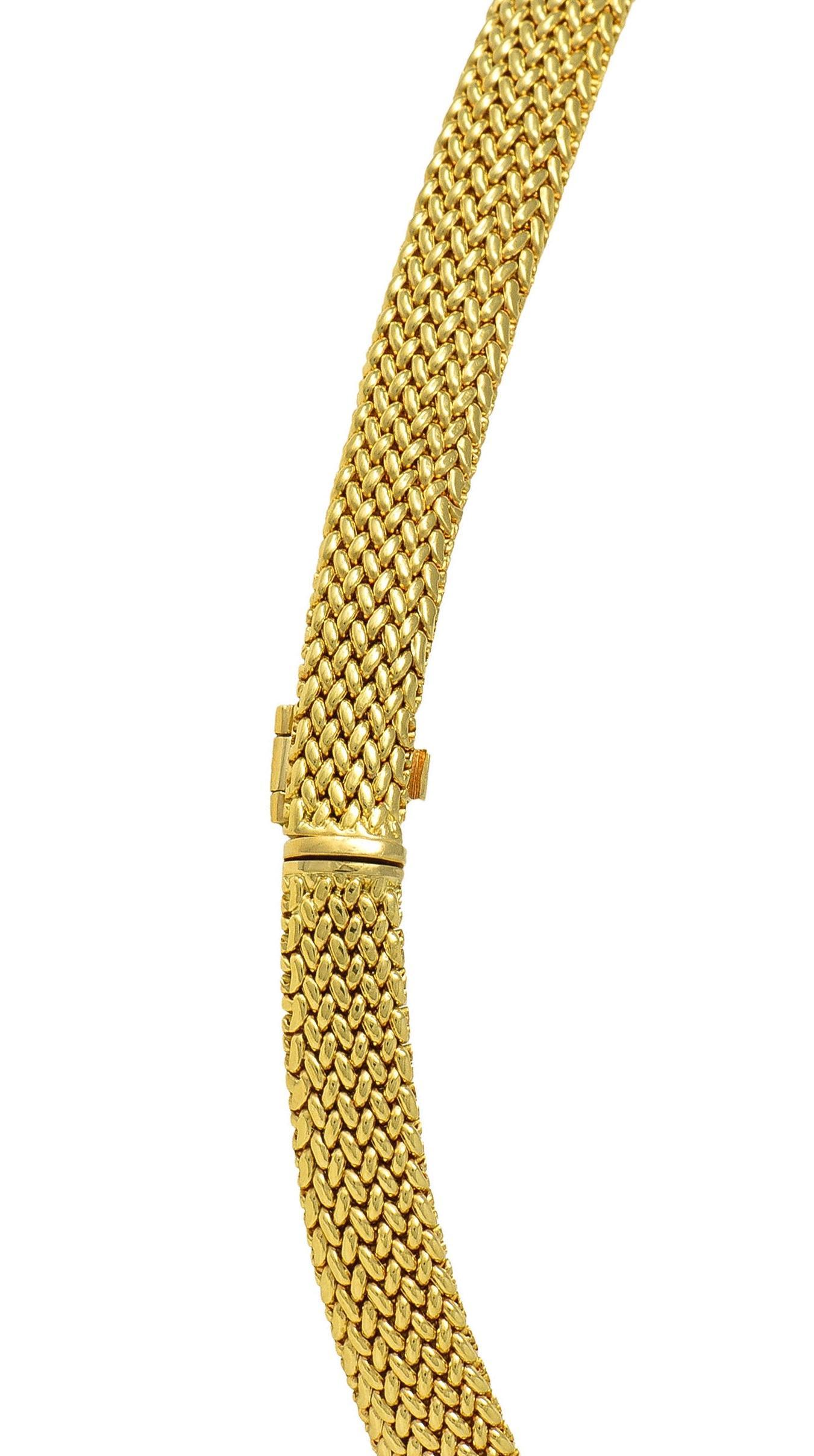 Tiffany & Co. 2000's 18 Karat Yellow Gold Vintage Somerset Woven Collar Necklace For Sale 4