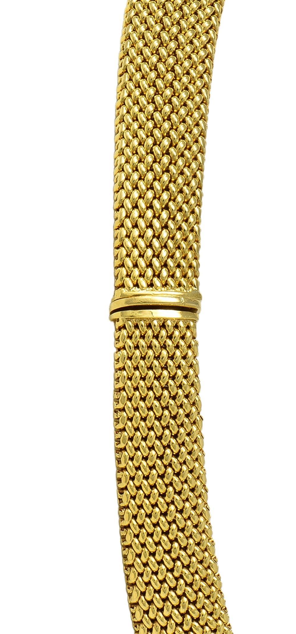Tiffany & Co. 2000's 18 Karat Yellow Gold Vintage Somerset Woven Collar Necklace For Sale 3