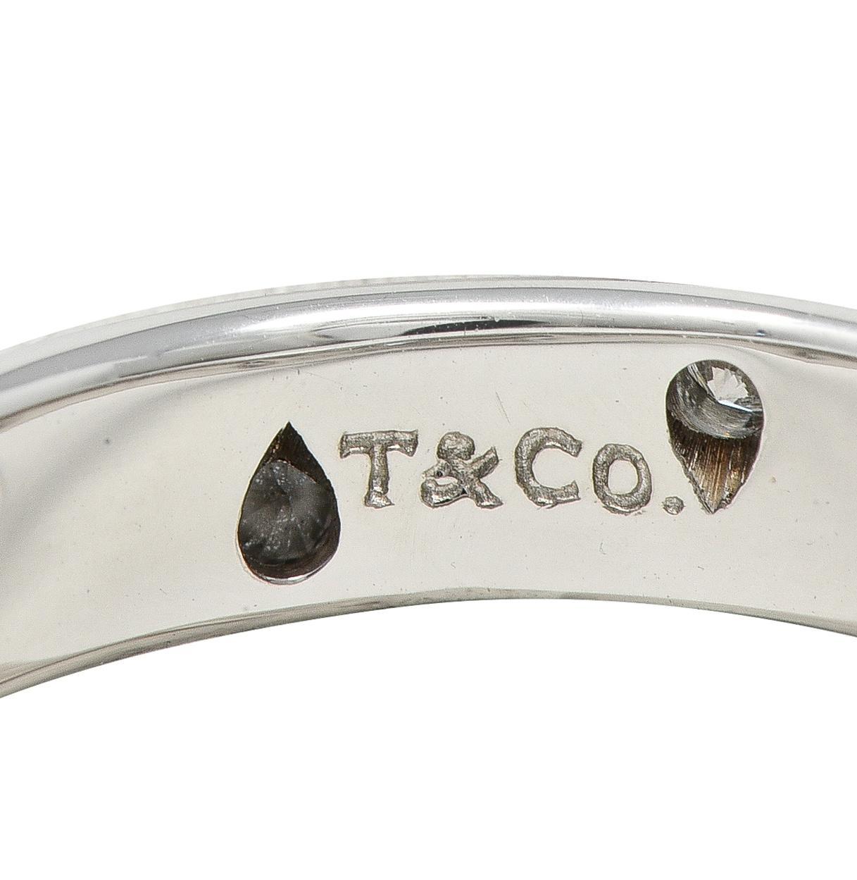 Tiffany & Co. 2000's Diamond Platinum Etoile Band Ring Excellent état - En vente à Philadelphia, PA