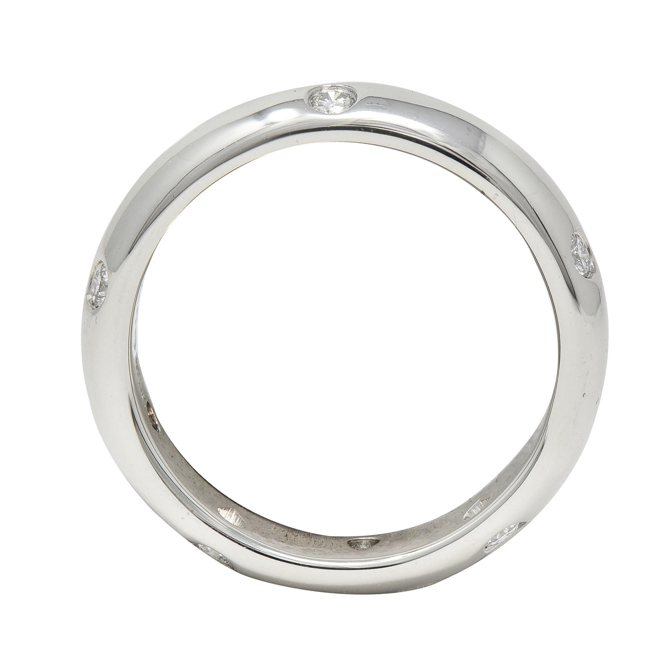 Tiffany & Co. 2000's Diamond Platinum Etoile Band Ring en vente 1