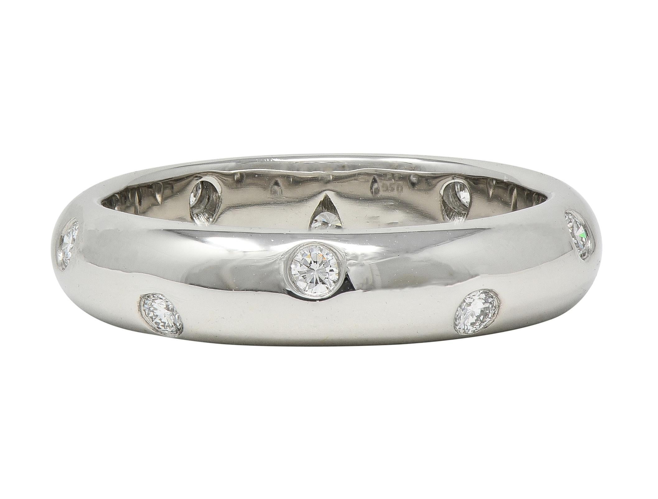 Tiffany & Co. 2000's Diamond Platinum Etoile Band Ring en vente 2