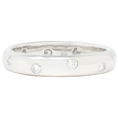 Tiffany & Co. 2000's Diamond Platinum Etoile Band Ring