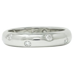 Tiffany 
Co. 2000
s Diamond Platinum Etoile Band Ring