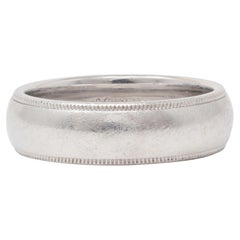 Tiffany & Co. 2000's Platinum Milgrain Wedding Band Ring