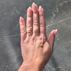 Tiffany & Co. 2000's Sapphire 18 Karat Yellow Gold Etoile Band Ring