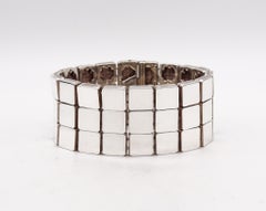 Tiffany & Co. 2002 Geometric Sculptural Bracelet In Solid .925 Sterling Silver