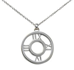 Tiffany & Co. 2003 Atlas 0.30 Carat Diamond 18 Karat White Gold Pendant Necklace