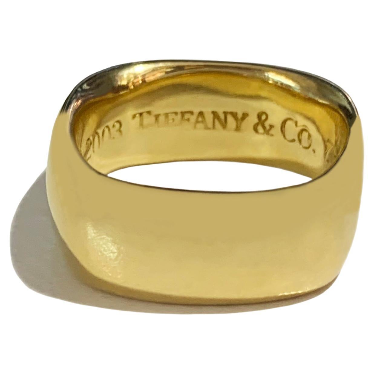 Tiffany & Co. 2003 Square Cushion Ring in 18k For Sale