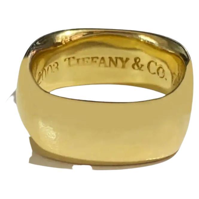 Tiffany & Co. 2003 Square Cushion Ring in 18k For Sale