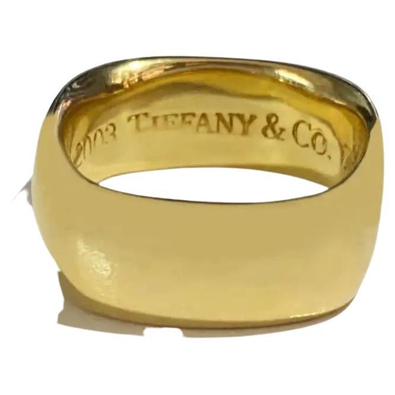 Anello Tiffany and 2003 a cuscino quadrato in 18 carati in