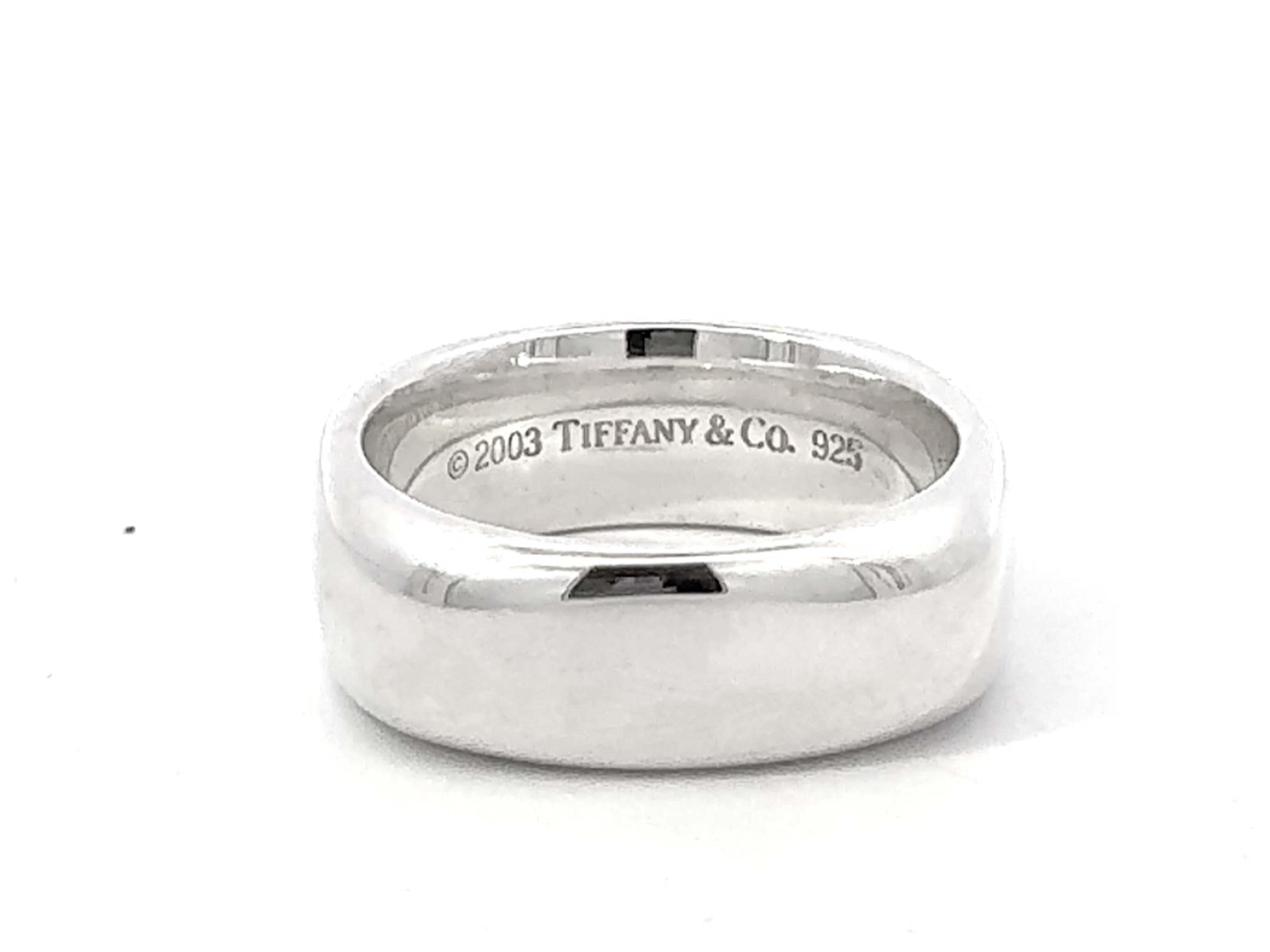 Bague carrée coussin en argent sterling Tiffany & Co. 2003 en vente 1