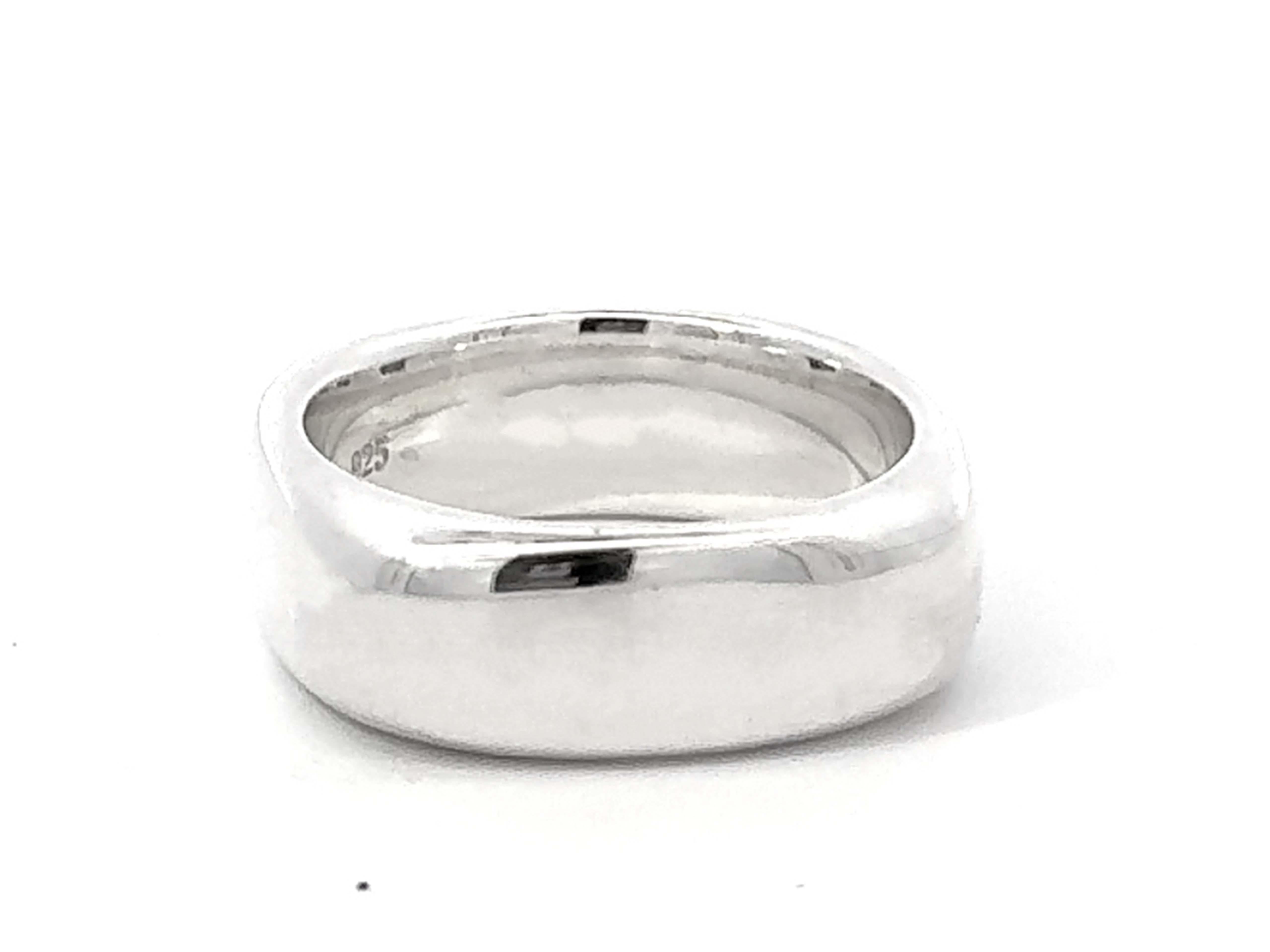 Tiffany & Co. 2003 Quadratischer Ring aus Sterlingsilber mit Kissenschliff 2