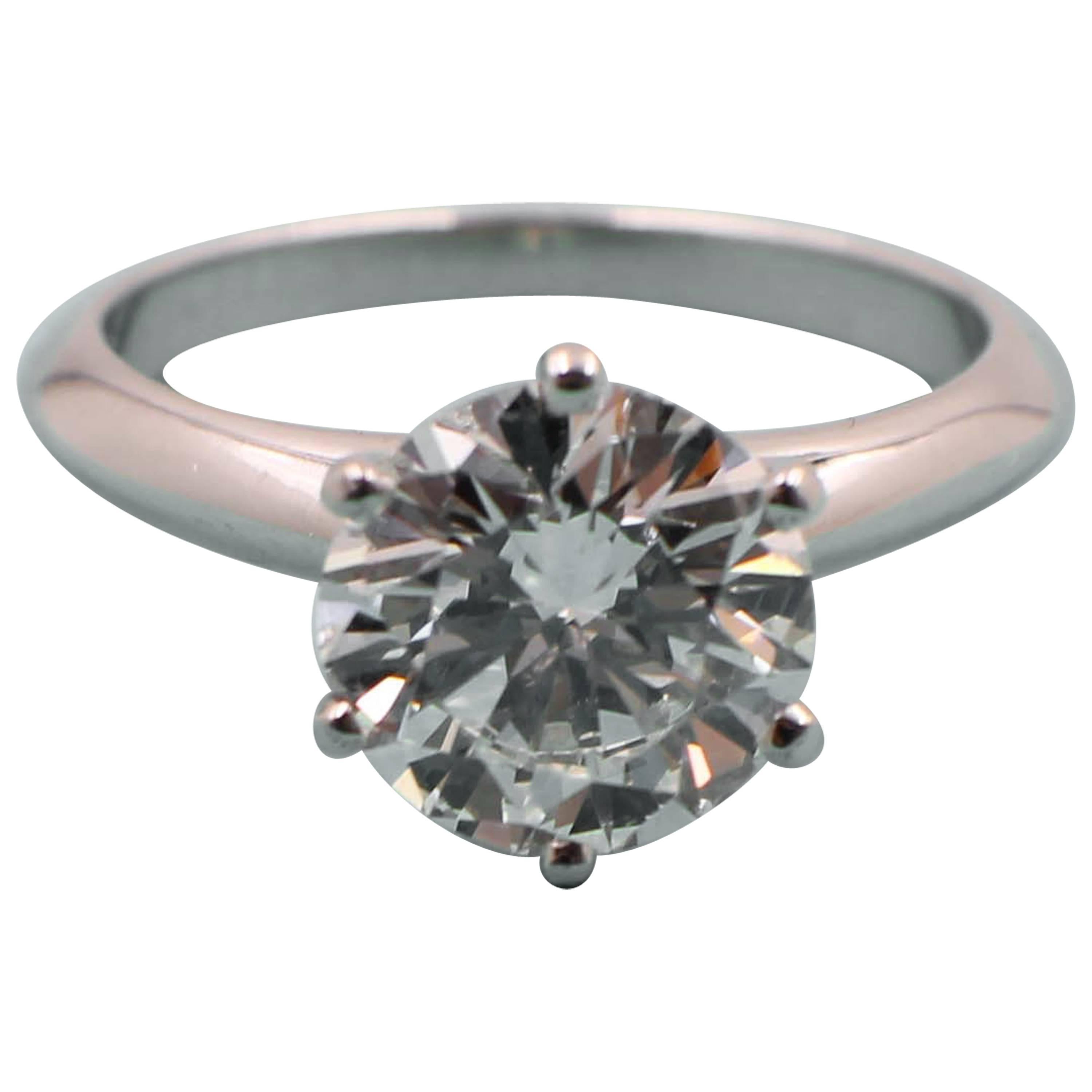 Tiffany & Co. 2.01 Carat D VVS1 Platinum Solitaire Diamond Engagement Ring