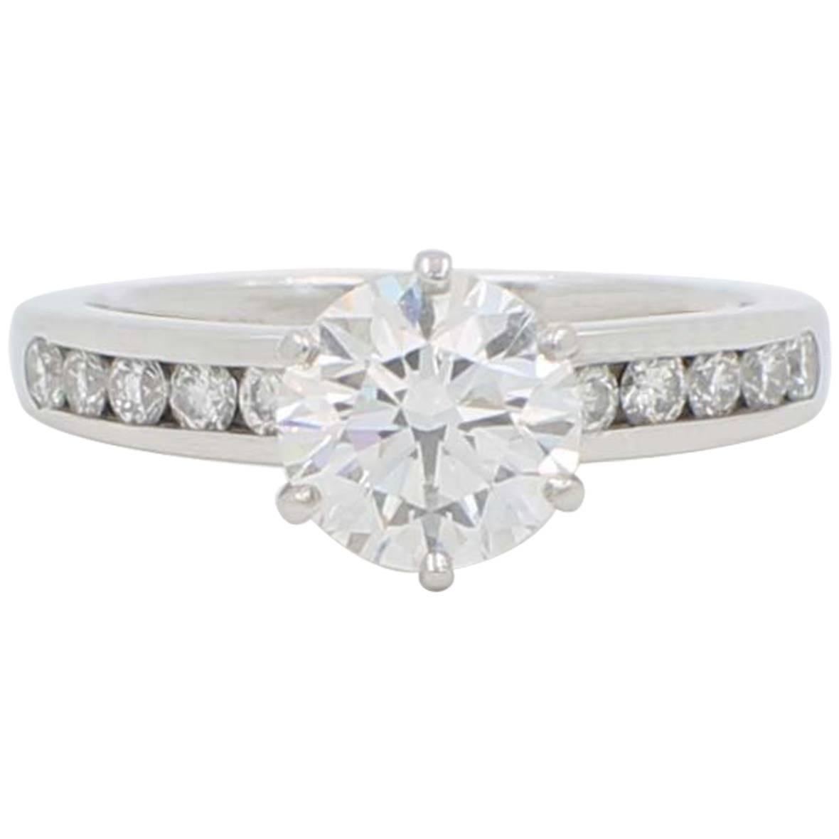 Tiffany & Co. 2.01 Carat F VVS1 Platinum Diamond Engagement Ring