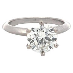 Tiffany & Co Anillo de compromiso en platino con diamante redondo brillante I VS1 de 2,01 quilates