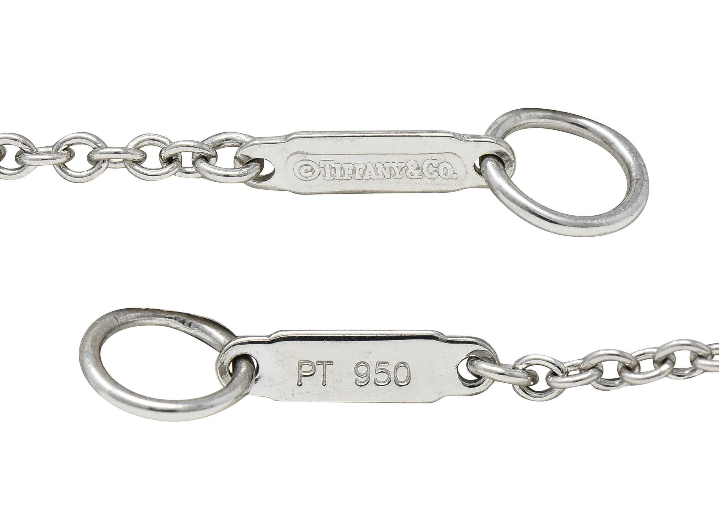 Tiffany & Co. Collana a goccia in platino con diamante Morganite da 27,01 CTW del 2010 in vendita 3