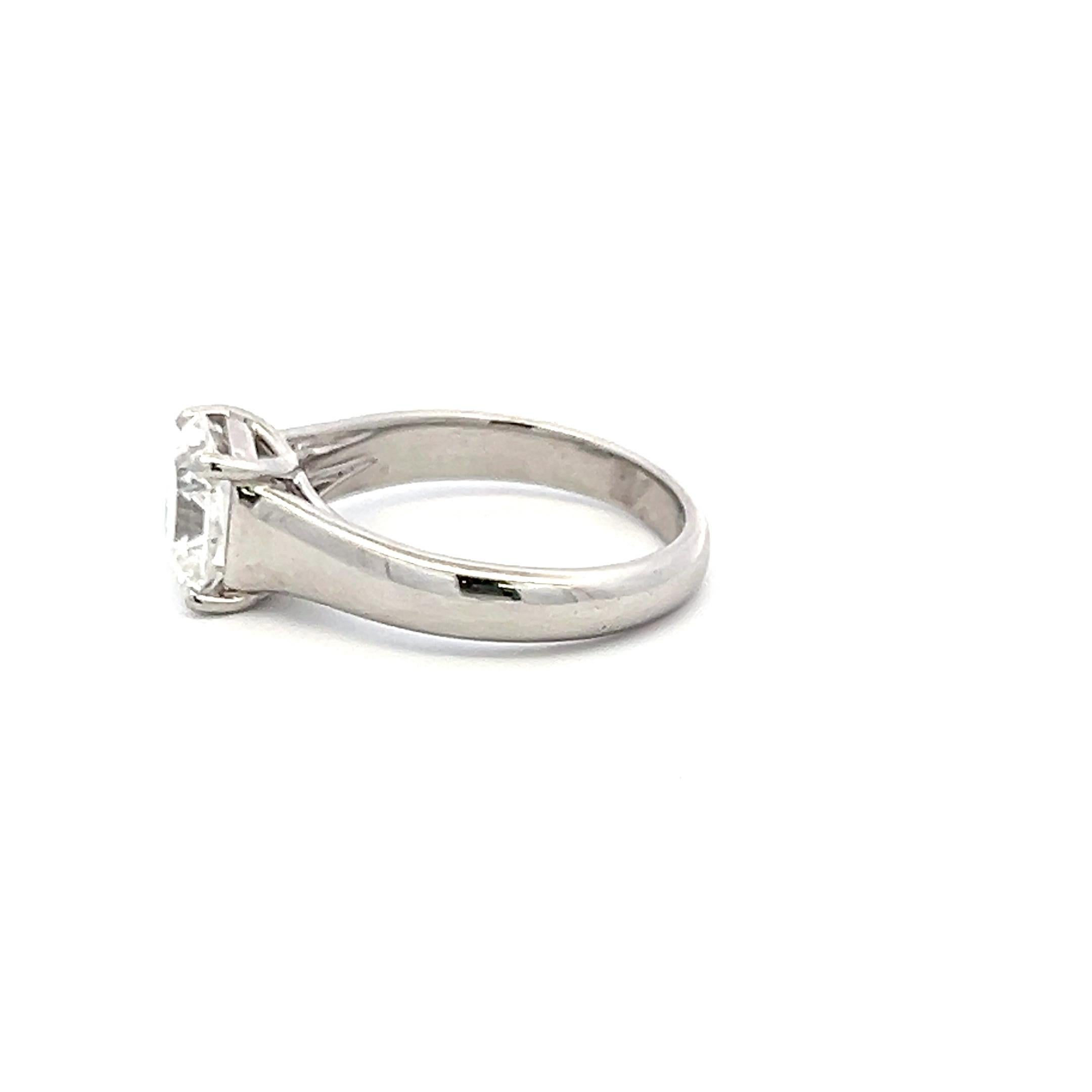 Tiffany & Co, bague de fiançailles en platine avec diamant taille radiant de 2,03 carats F VS1 Pour femmes en vente