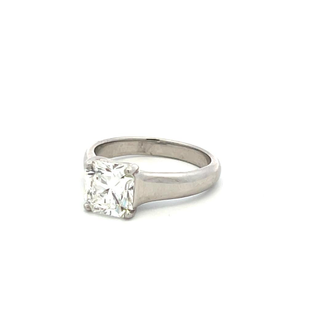 Tiffany & Co, bague de fiançailles en platine avec diamant taille radiant de 2,03 carats F VS1 en vente 1