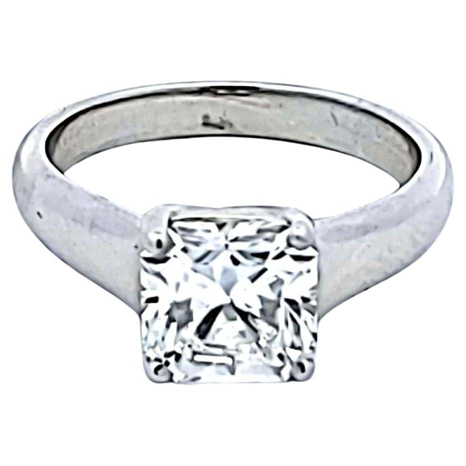 Tiffany & Co 2.03 Carat Radiant Cut F VS1 Diamond Platinum Engagement Ring