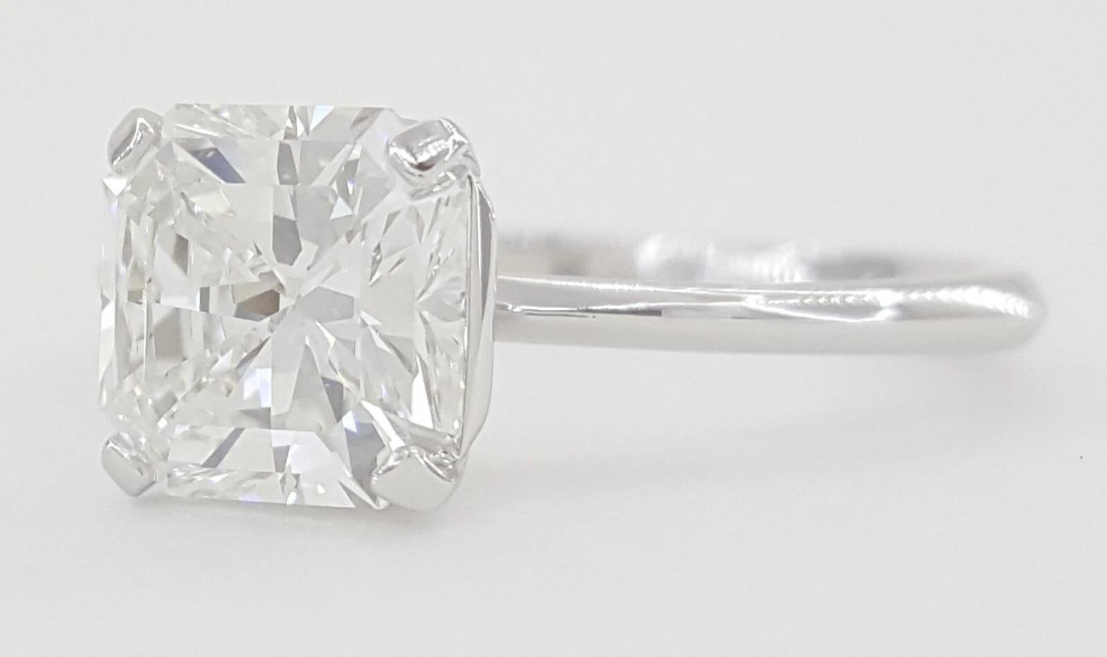 Radiant Cut Tiffany & Co. 2.03 Carat True  Radiant Brilliant Diamond Engagement Ring For Sale
