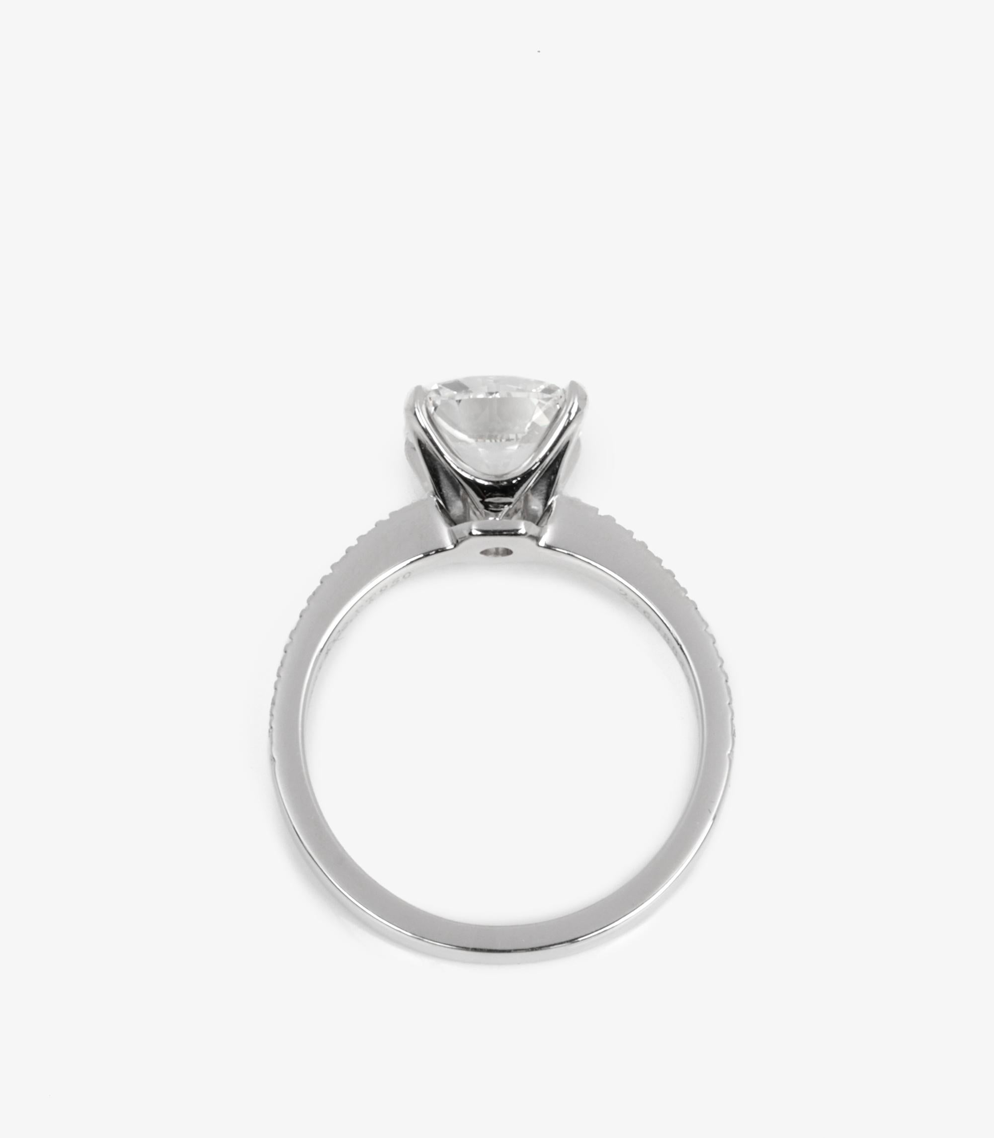 Tiffany & Co. 2.04ct Cushion Cut Diamond Novo Platinum Ring For Sale 2