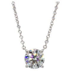 Tiffany & Co. 2,05 Karat GIA I VS1 Runder Brillant Diamant Solitär Halskette