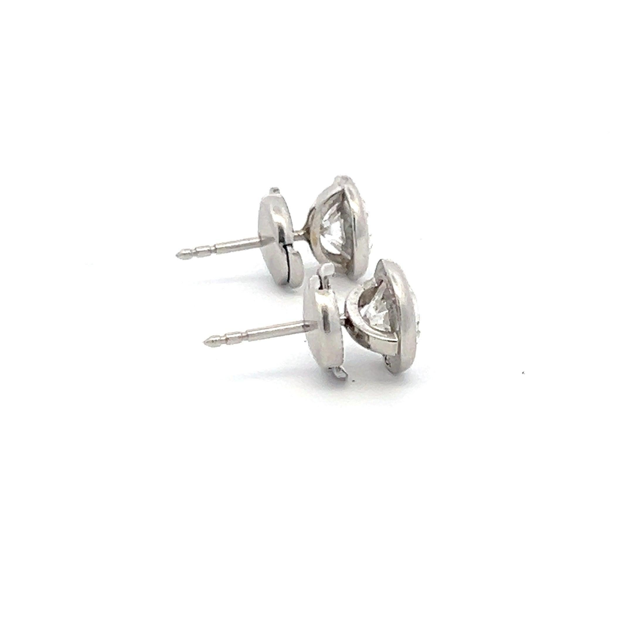 Tiffany & Co 2,05 Karat runder Brillant G VS1 Diamant Platin Ohrringe Damen