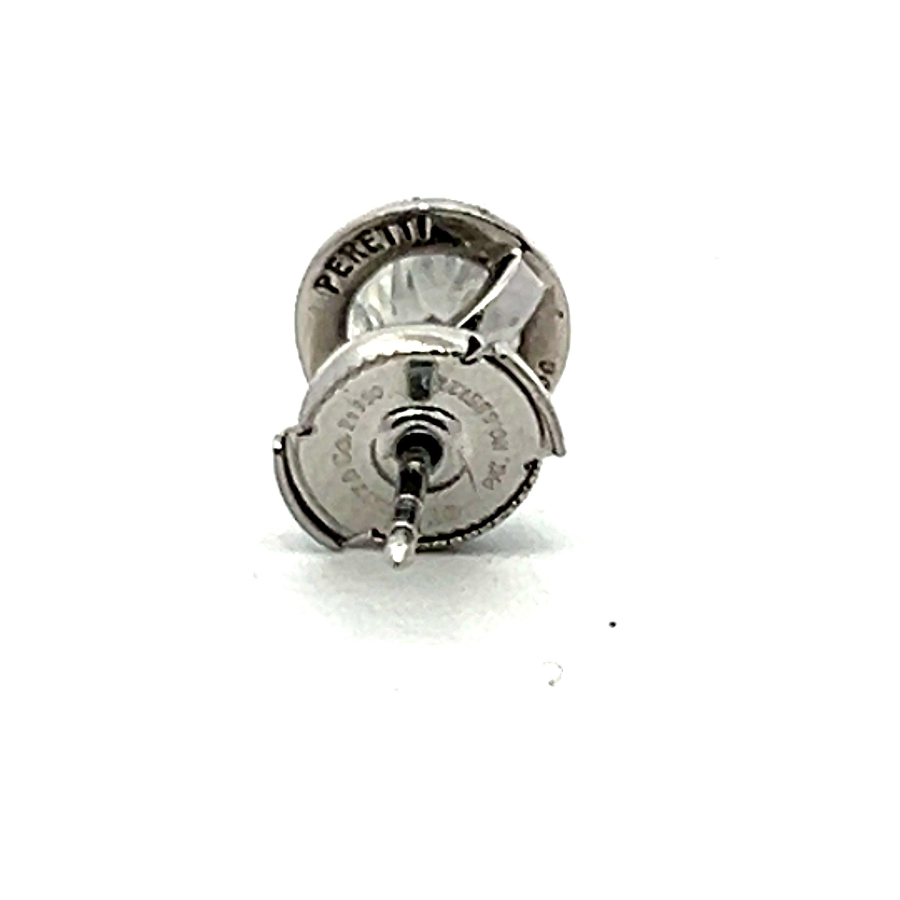 Tiffany & Co 2,05 Karat runder Brillant G VS1 Diamant Platin Ohrringe 2