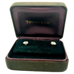 Tiffany & Co 2.05 Carat Round Brilliant G VS1 Diamond Platinum Earrings