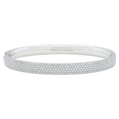 Tiffany & Co. 2.10 Carat Diamond Metro Hinged Bangle Bracelet