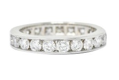 Tiffany & Co. 2.10 Carats Diamond Platinum Channel Eternity Band Ring