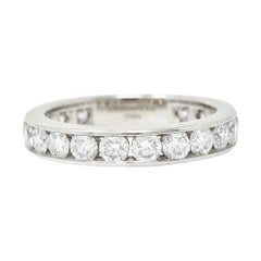 Tiffany & Co. 2.10 Carats Diamond Platinum Channel Eternity Band Ring