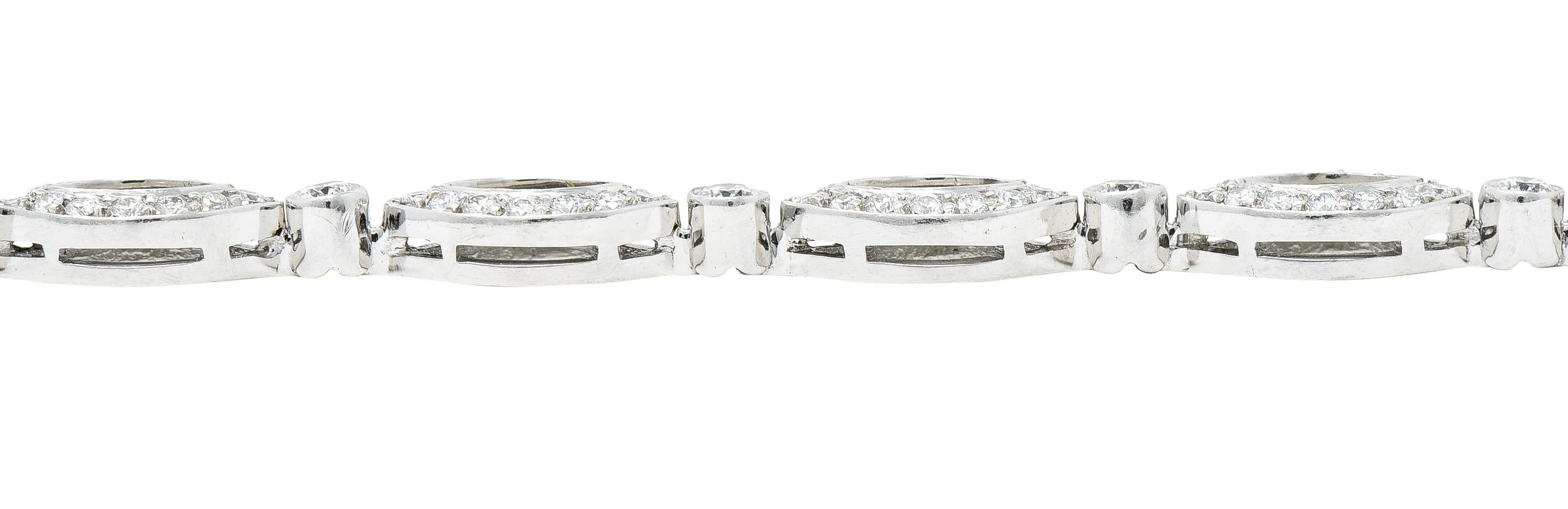Tiffany & Co. 2.12 Carats Diamond Platinum Navette Jazz Contemporary Bracelet 7