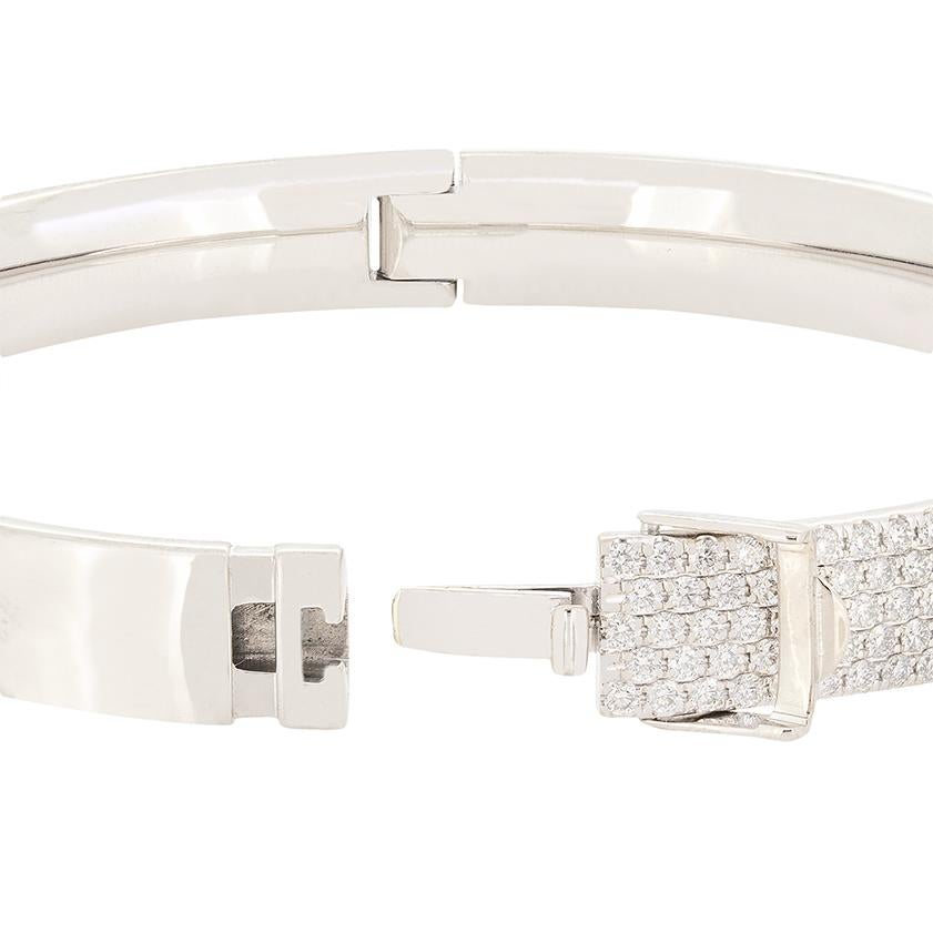 Brilliant Cut Tiffany & Co. 2.12ct Diamond 'Metro' Bangle For Sale