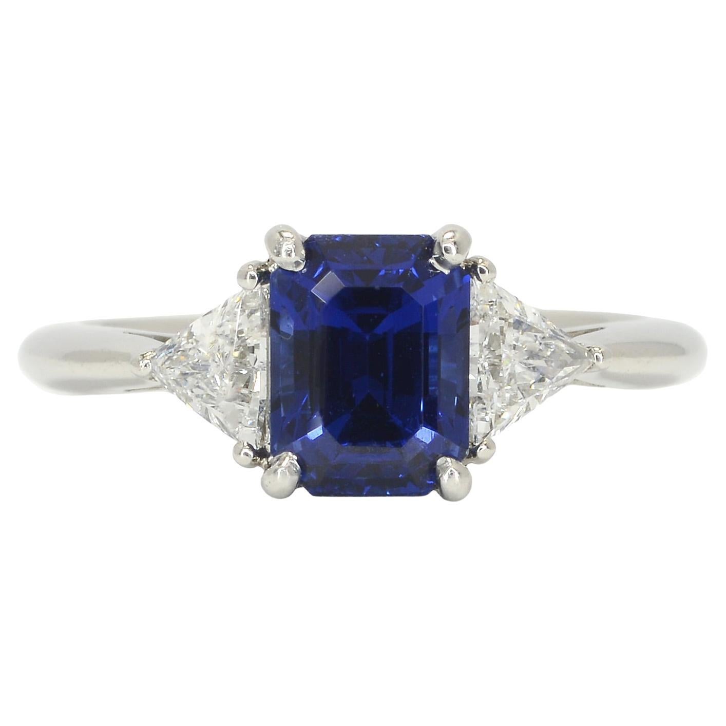 Tiffany & Co. 2.13 Carat Sapphire Engagement Ring