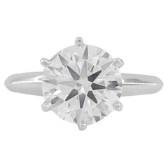 Tiffany & Co. 2.15 Carat Round Brilliant Cut Diamond Solitaire Ring