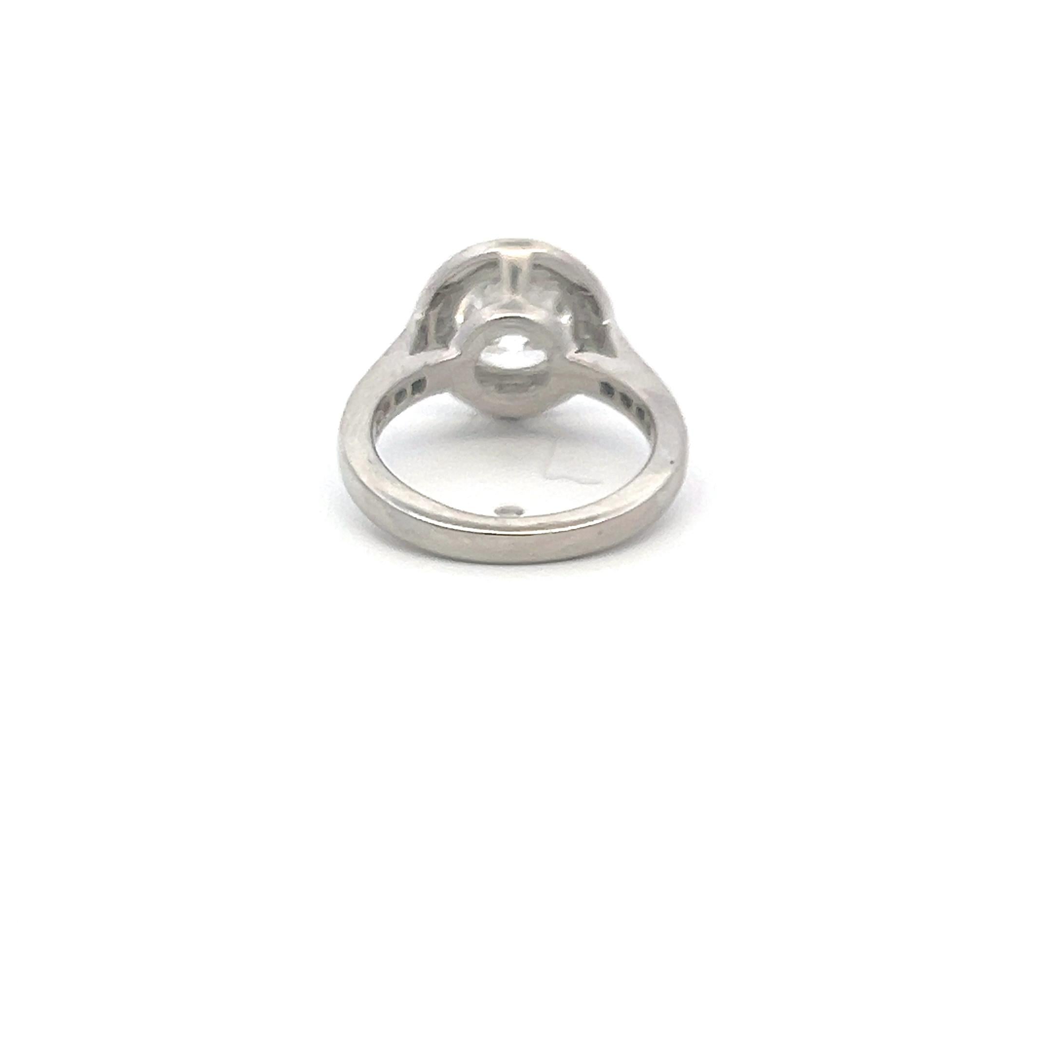 Round Cut Tiffany & Co 2.15 Carat Round Brilliant H VVS1 Diamond Platinum Engagement Ring For Sale