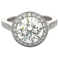 Tiffany & Co 2.15 Carat Round Brilliant H VVS1 Diamond Platinum Engagement Ring