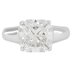 Tiffany & Co. 2.16 ct Platinum Lucida Square Brilliant Cut Diamond Ring