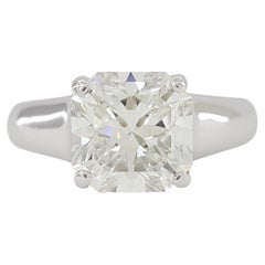 Tiffany & Co. Anello con diamante quadrato taglio brillante Lucida in platino da 2,16 carati