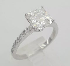 Tiffany & Co. 2.17ct NOVO Cushion Brilliant Diamond Platinum Engagement Ring