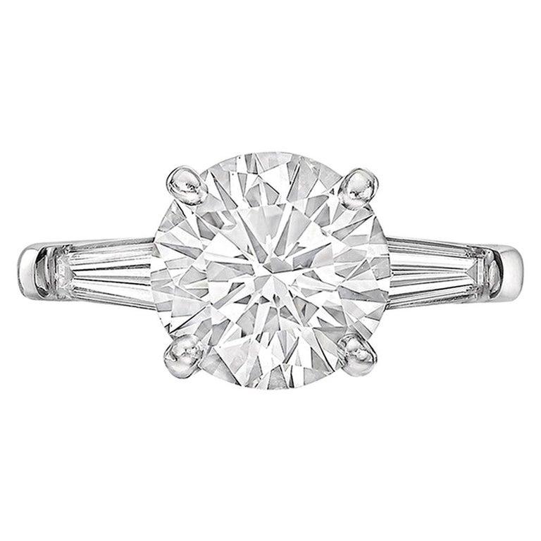 Tiffany & Co. 2.18 Carat Round Brilliant Diamond Ring 'G/VS2' In Excellent Condition In Greenwich, CT