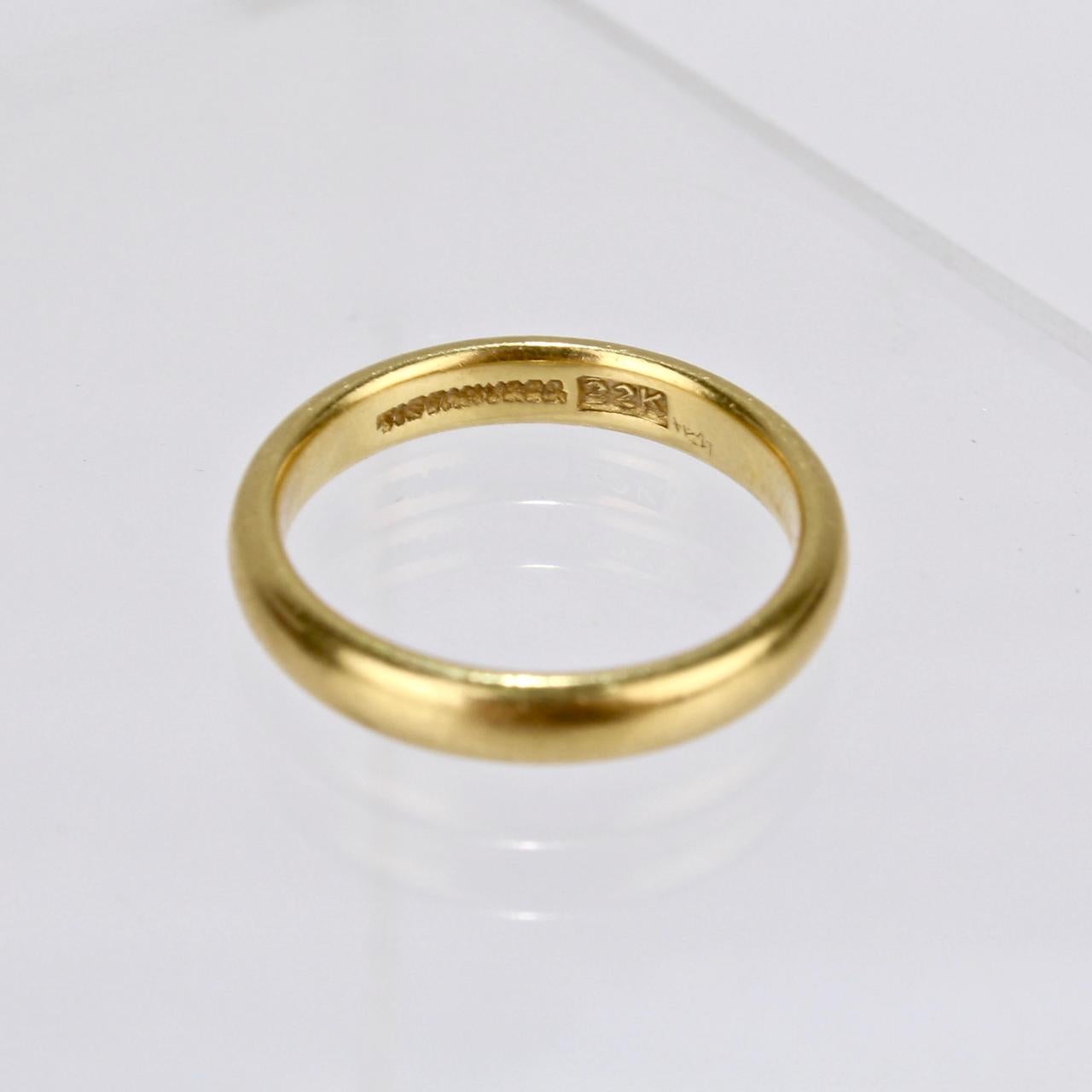 Tiffany & Co. 22 Karat Yellow Gold Band Ring 1