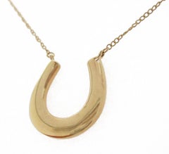 Tiffany & Co. Long 18 Karat Yellow Gold Horseshoe Necklace