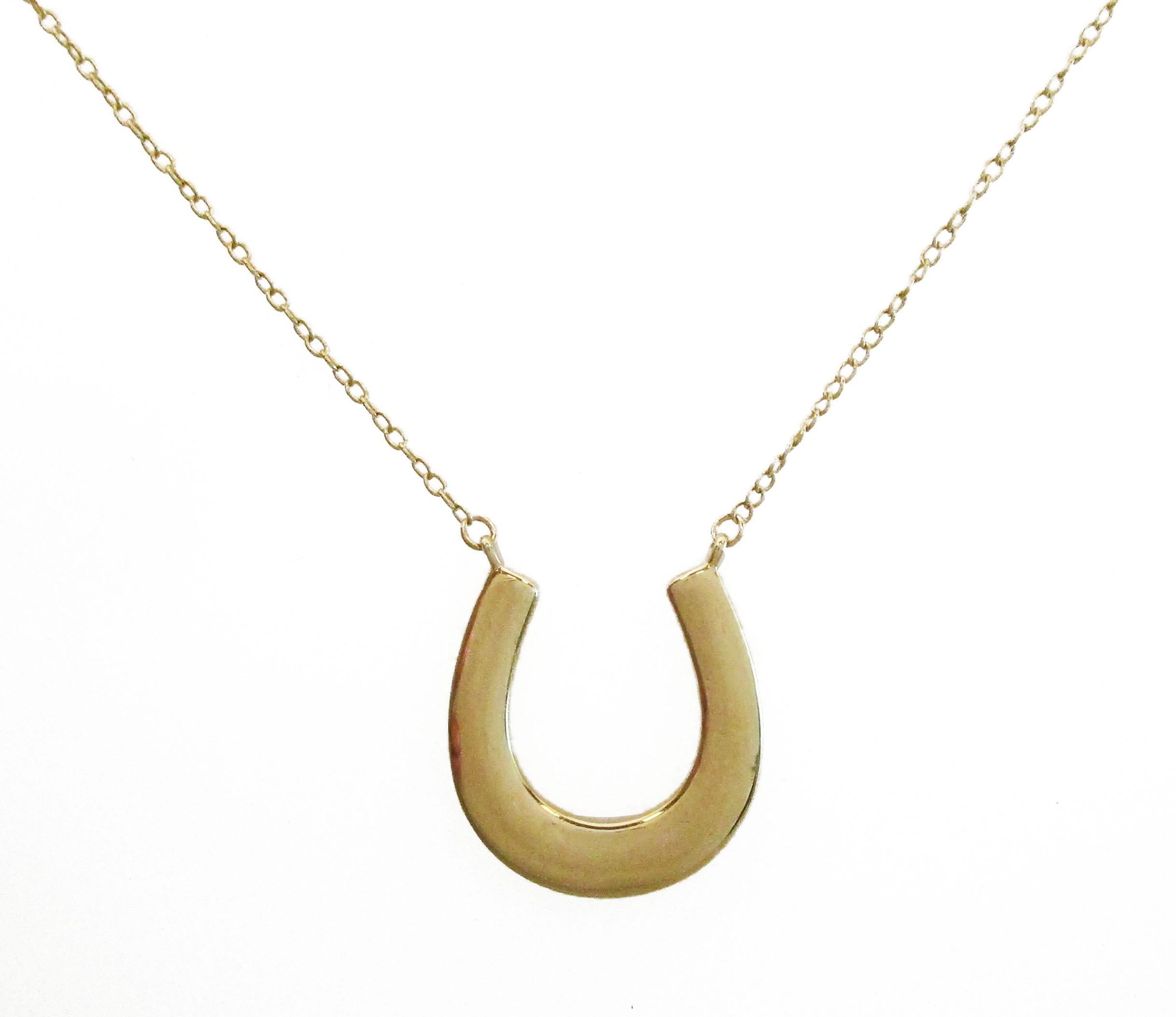 tiffany horseshoe necklace gold