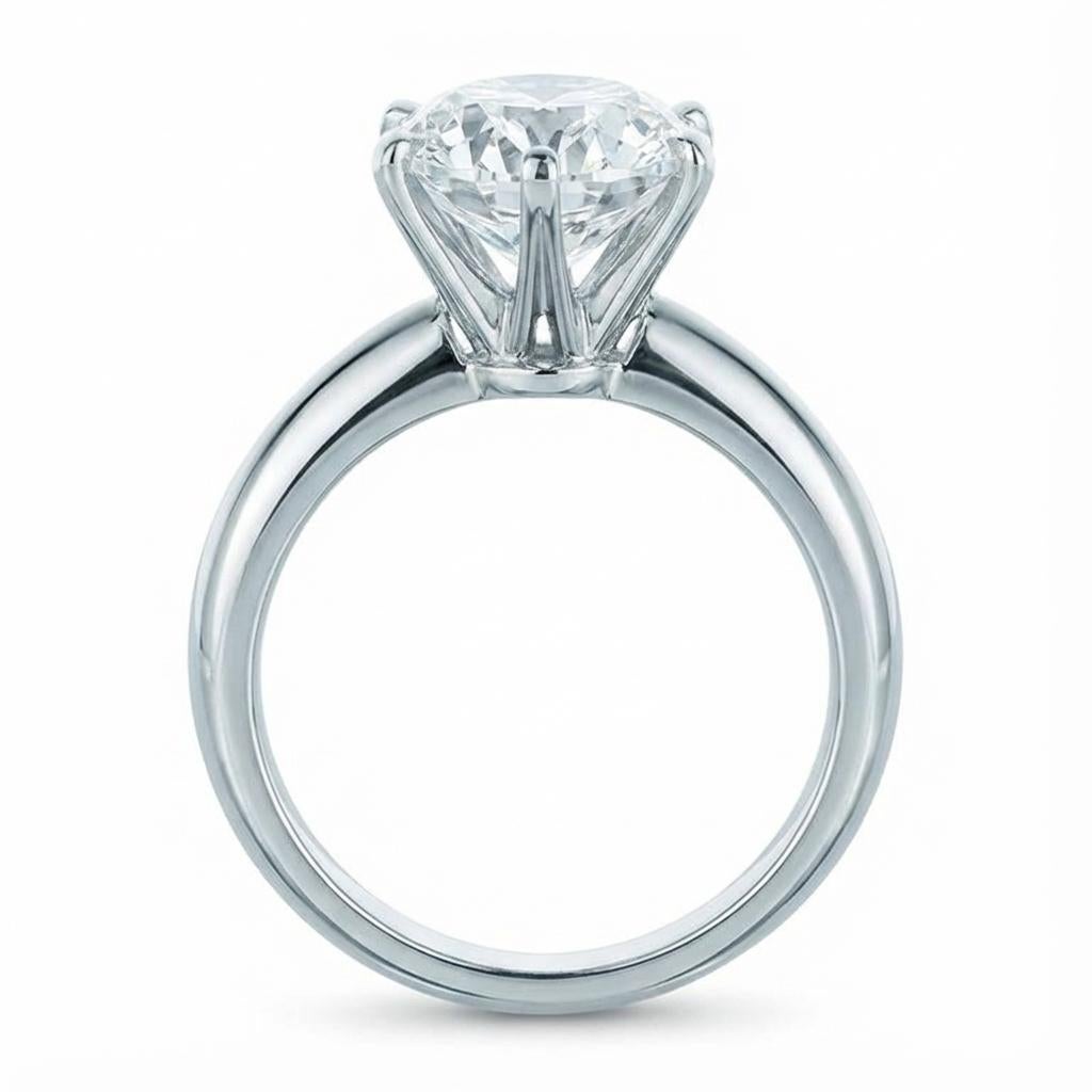 Tiffany & Co. 2,20 qt. Anillo de compromiso de diamantes talla brillante redondo en venta 3